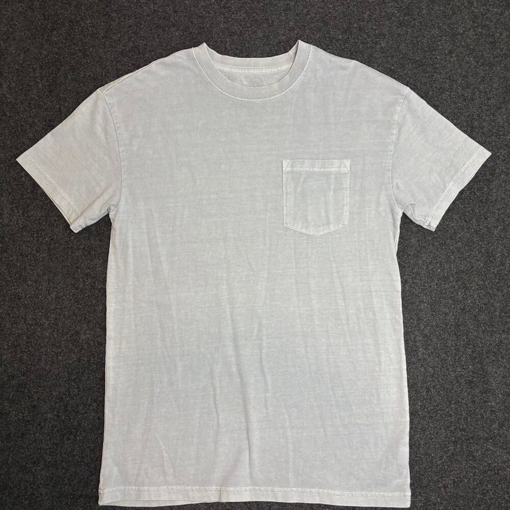 Goodfellow-co Men's White and Grey T-shirt